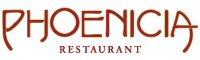 Phoenicia Restaurant logo in all white letters